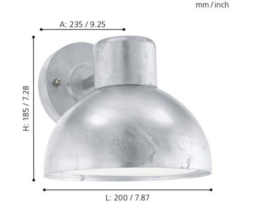 Настенный светильник уличный Entrimo 96206 Eglo