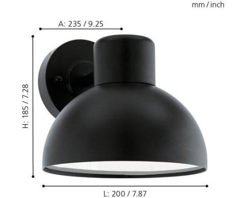 Настенный светильник уличный Entrimo 96207 Eglo