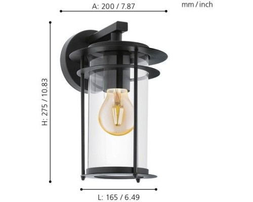 Настенный светильник уличный Valdeo 96239 Eglo