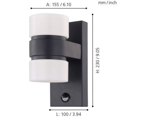 Настенный светильник уличный Atollari 96276 Eglo