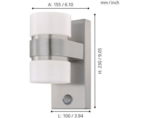 Настенный светильник уличный Atollari 96277 Eglo