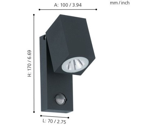 Настенный светильник уличный Sakeda 96287 Eglo