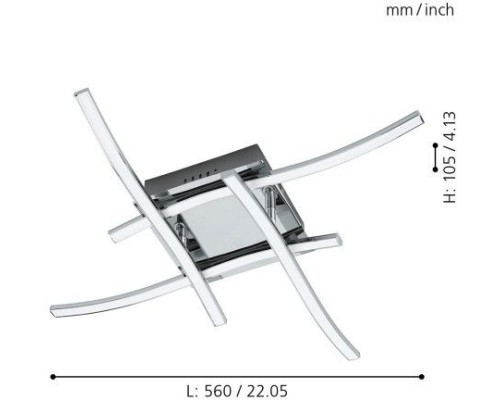 Потолочная люстра Valmora 96327 Eglo