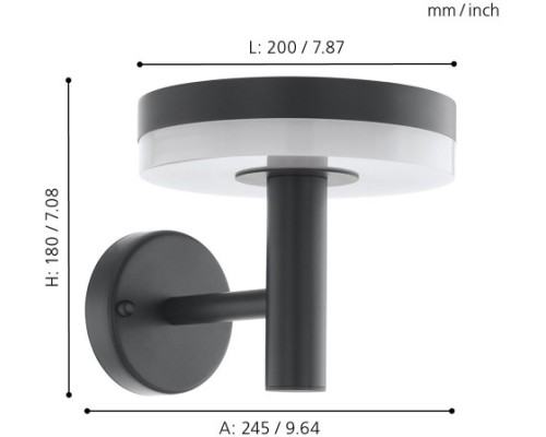 Настенный светильник уличный Mazzini 97144 Eglo