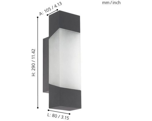 Настенный светильник уличный Gorzano 97222 Eglo