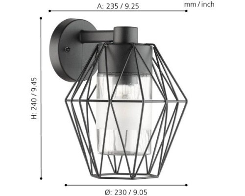 Настенный светильник уличный Canove 97226 Eglo