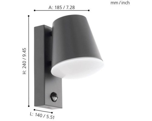 Настенный светильник уличный Caldiero 97451 Eglo