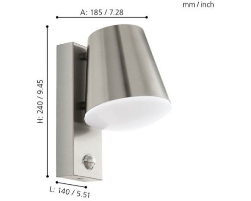 Настенный светильник уличный Caldiero 97453 Eglo