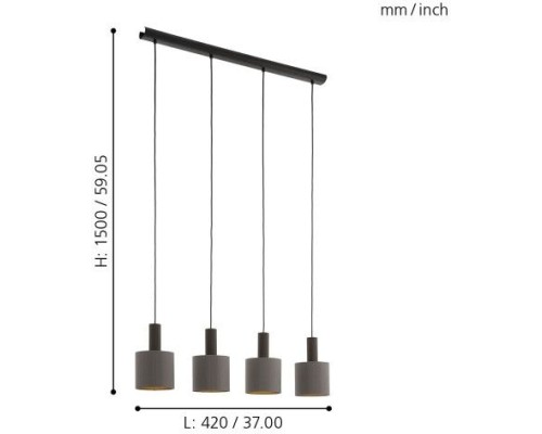 Подвесной светильник Concessa 1 97685 Eglo