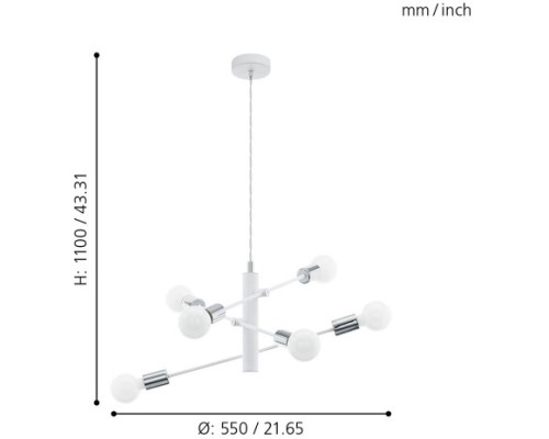 Подвесная люстра Gradoli 98016 Eglo