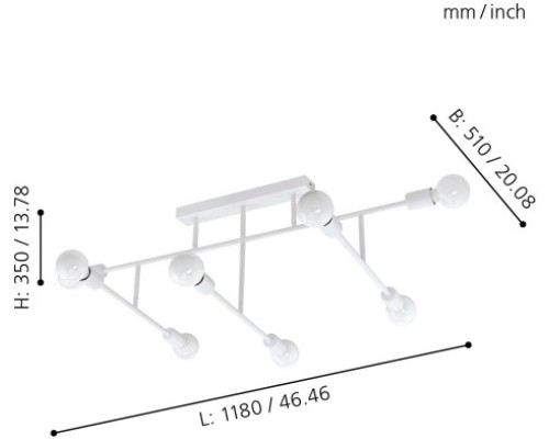Потолочная люстра Belsiana 98033 Eglo