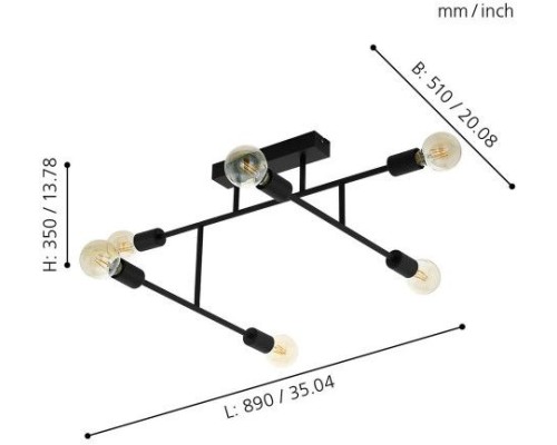 Потолочная люстра Belsiana 98034 Eglo