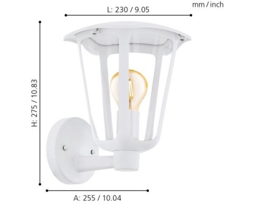 Настенный фонарь уличный Monreale 98115 Eglo