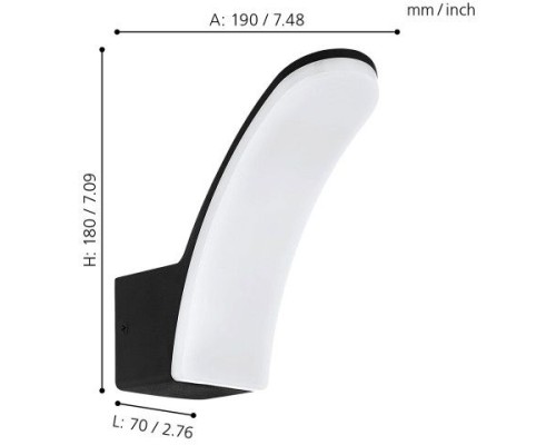 Настенный светильник уличный Fiumicino 98148 Eglo