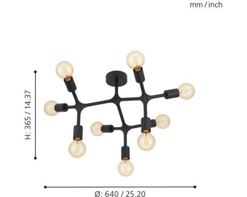Потолочная люстра Bocadella 1 98318 Eglo