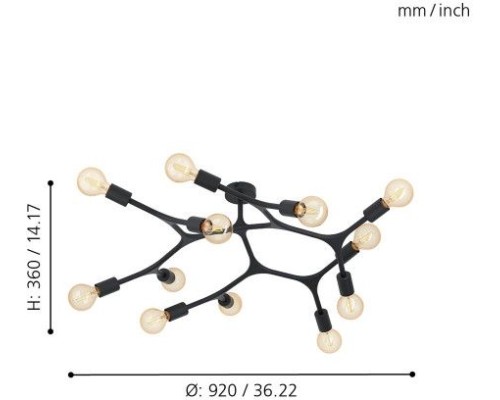Потолочная люстра Bocadella 1 98319 Eglo