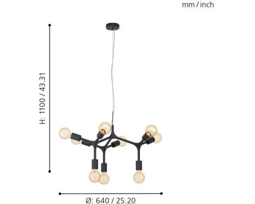 Подвесная люстра Bocadella 98346 Eglo
