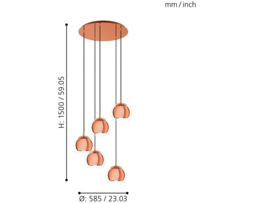 Подвесной светильник Rocamar 1 98595 Eglo