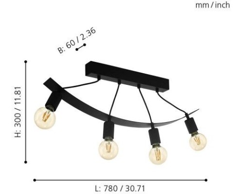Потолочная люстра Labaretu 99014 Eglo
