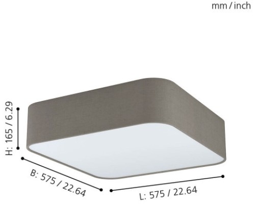 Потолочный светильник Pasteri Square 99091 Eglo