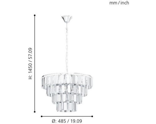 Подвесная люстра Erseka 99094 Eglo