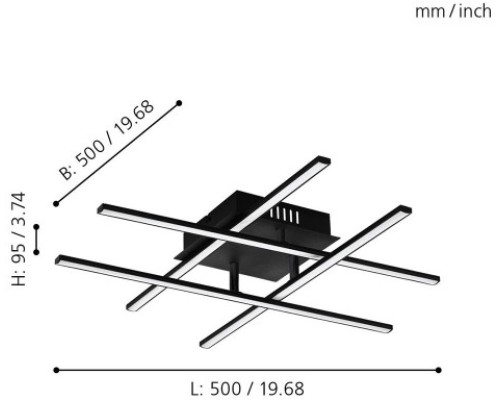 Потолочная люстра Lasana 3 99316 Eglo