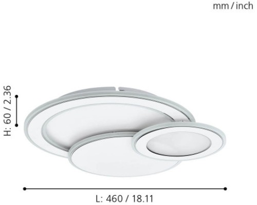 Потолочная люстра Mentalurgia 99397 Eglo