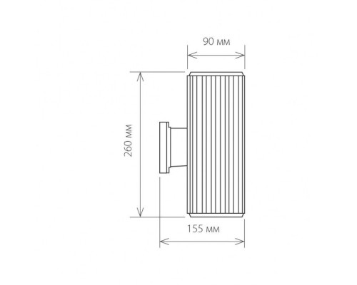 Настенный светильник уличный Strict 1403 TECHNO черный Elektrostandard
