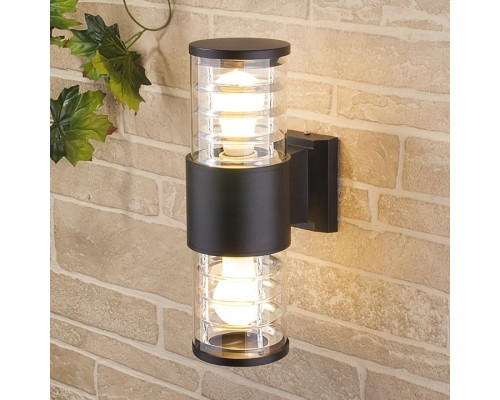 Настенный светильник уличный Strada 1407 TECHNO черный Elektrostandard