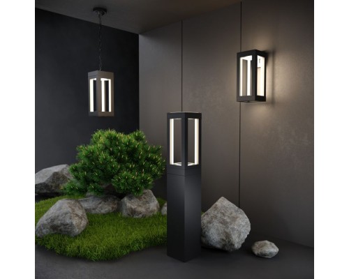 Уличный подвесной светильник Frame 1528 TECHNO LED черный Elektrostandard