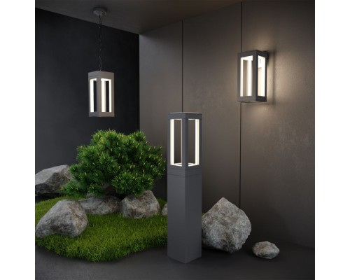 Наземный светильник Frame 1529 TECHNO LED серый Elektrostandard