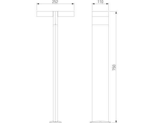Наземный светильник Twin 35170/F черный Elektrostandard