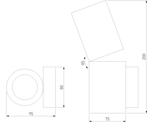 Настенный светильник Deep 40126/LED черный Elektrostandard