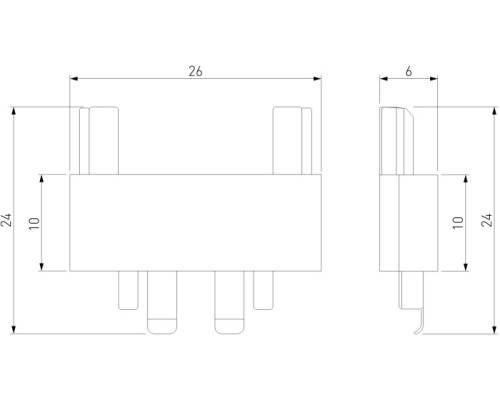 Коннектор прямой Flat Magnetic 85004/00 Elektrostandard