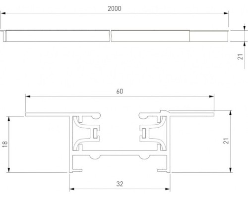 Шинопровод/трек Track Rail WH Recessed 85083/00 Elektrostandard
