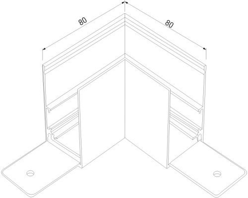 Коннектор угловой Slim Magnetic 85090/11 Elektrostandard