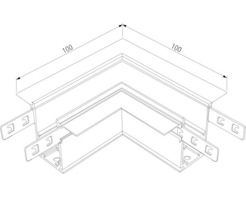Коннектор угловой Slim Magnetic 85092/00 Elektrostandard