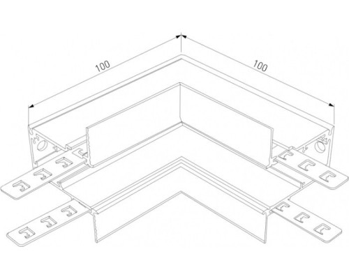 Коннектор угловой Slim Magnetic 85093/00 Elektrostandard