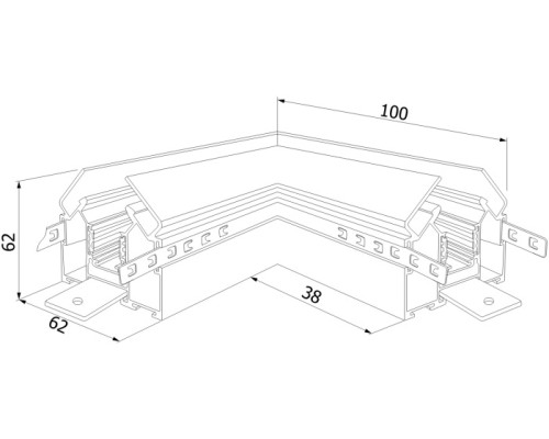Коннектор угловой Slim Magnetic 85124/00 Elektrostandard