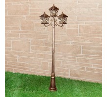 Наземный фонарь Cassiopeya Cassiopeya F/3 черное золото Elektrostandard