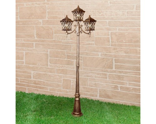 Наземный фонарь Cassiopeya Cassiopeya F/3 черное золото Elektrostandard