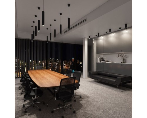 Подвесной светильник Topper DLR023 12W 4200K черный матовый Elektrostandard