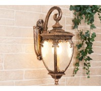 Настенный фонарь уличный Andromeda черное золото GLYF-8024D Elektrostandard