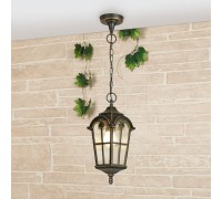 Уличный подвесной светильник Mira Mira H черное золото Elektrostandard