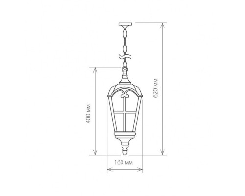 Уличный подвесной светильник Mira Mira H черное золото Elektrostandard