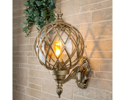 Настенный фонарь уличный Sirius Sirius U черное золото Elektrostandard