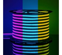 Светодиодная лента Гибкий неон 220V 12W 80Led 5050 IP67 односторонний RGB, 50 м Elektrostandard