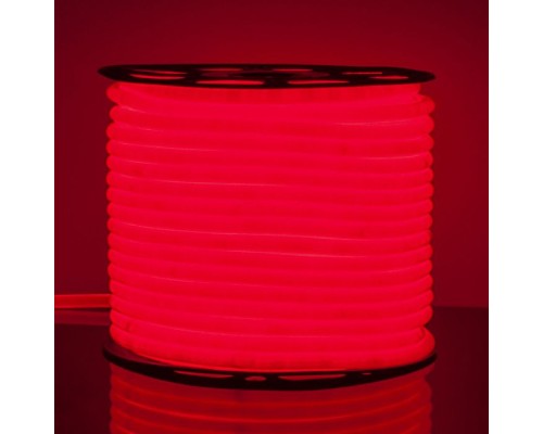Светодиодная лента Гибкий неон 220V 9,6W 144Led 2835 IP67 круглый красный, 50 м Elektrostandard