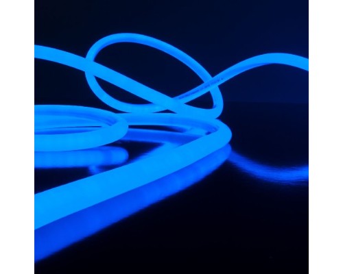 Светодиодная лента Гибкий неон 220V 9,6W 144Led 2835 IP67 круглый синий, 50 м Elektrostandard
