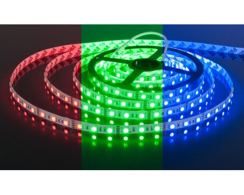 Светодиодная лента Лента светодиодная 12V 14,4W 60Led 5050 IP20 RGB, 5м Elektrostandard